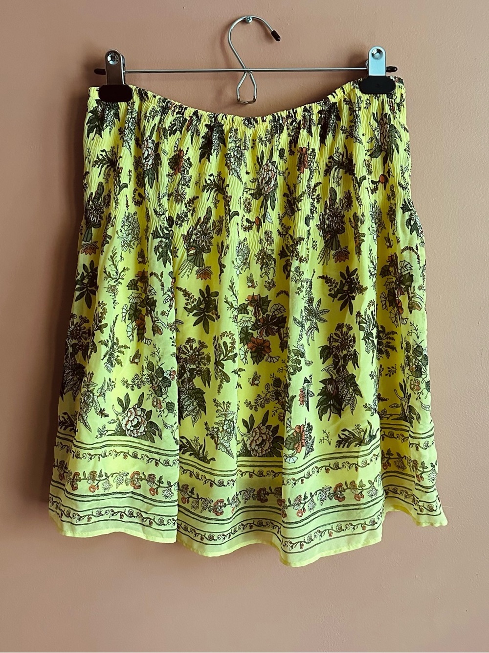 Max Studio Yellow Floral Mini Skirt - Picture 2 of 6
